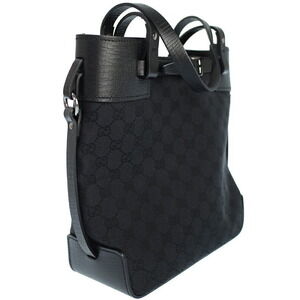 Gucci belt canvas Black bag tote monogram GG